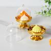 1/6/12pcs Mini Candy Box Dim Sum Cup Chocolate Bean Box Round DIY Storage European Wedding Party Transparent Gold-Plated Tray