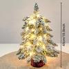 Mini Flocked Christmas Tree Pre Lit Artificial Tabletop Christmas Trees Snow Flocked Xmas Tree  DIY Decorations