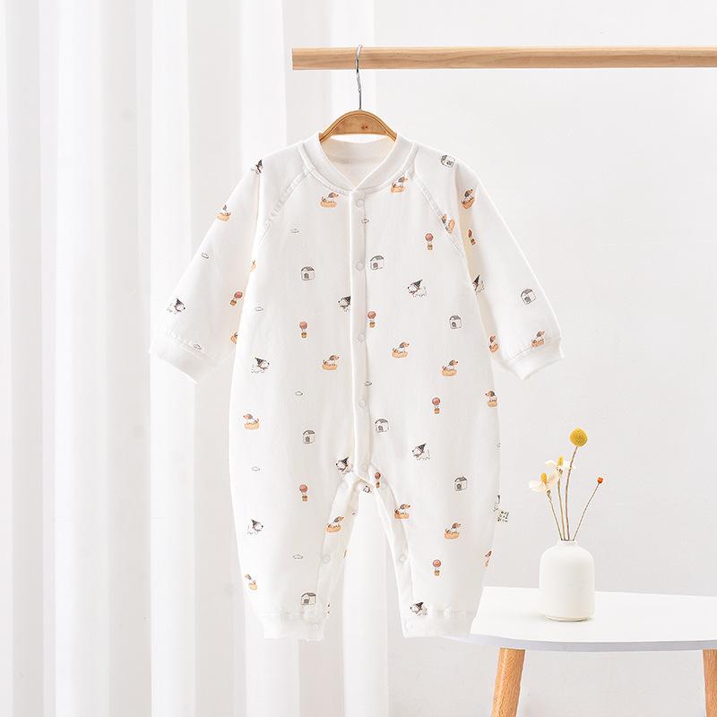 

Унисекс Хлопковый Детский Ромпер: Тонкий, теплый костюм-бабочка для новорожденных - Идеально подходит для осени/зимы 80 cm