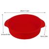 11.42inch Round Shape 3D Silicone Baking Cake Mold DIY Baking Cake Pan Tray(Red)