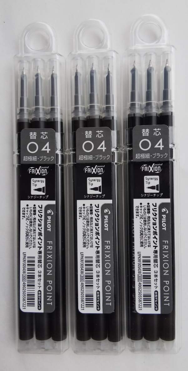 

Pilot Frixion Point Knock 04 Сменный блок черный LFPKRF30S43B x 3 Набор из 3 шт. [3 шт. в упаковке]