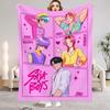 K Pop Demon Hunters Huntrix Saja Boys Blanket Super Warm Comfortable Throw Blanket  For Girls Boys Living Room Flannel Bedspread