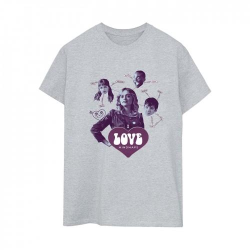 Netflix Womens/Ladies Sex Education Love Mindmaps Cotton Boyfriend T-Shirt