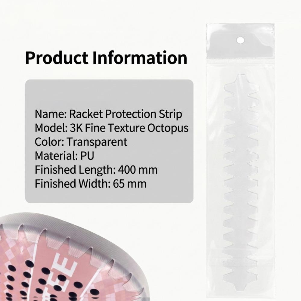 High Elastic Pickleball Racket Edge Sticker TPU Paddle Head Edge Tape  Tournament Use