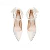 White High Heels Women's French Temperament Wedding Shoes Main Wedding Dress Bridal Shoes Versatile Daily Wear Engagement Dress Shoes
