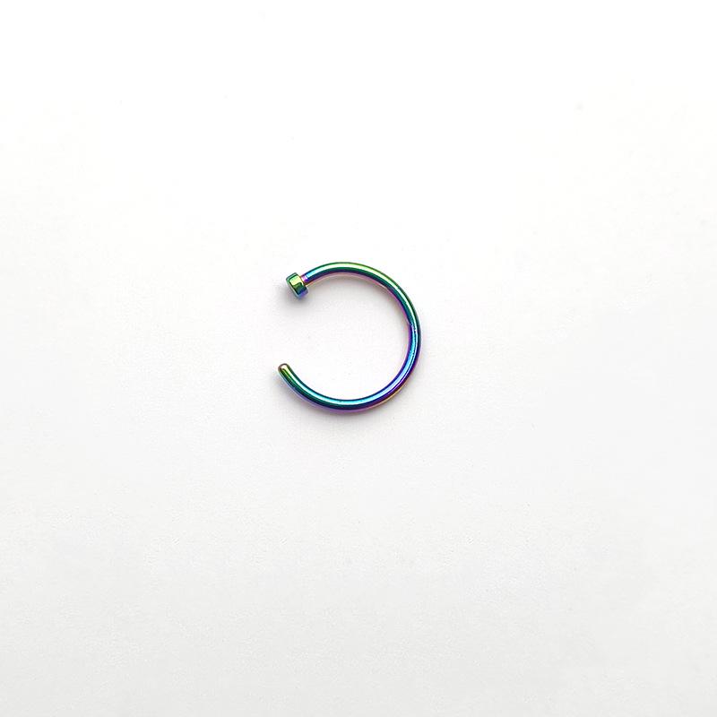 C-Shaped Stainless Steel Fake Nose Ring - Personalized Titanium Steel Piercing Jewelry
