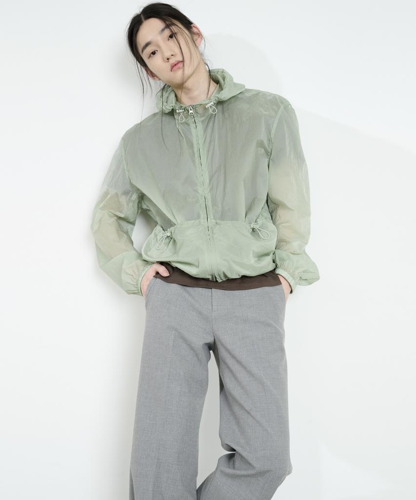 Dustywhite Fog Green City Track Hooded Jumper