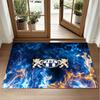 FC Zürich Design Crystal Velvet Rug Soft Decorative Mat for Bedroom Entrance
