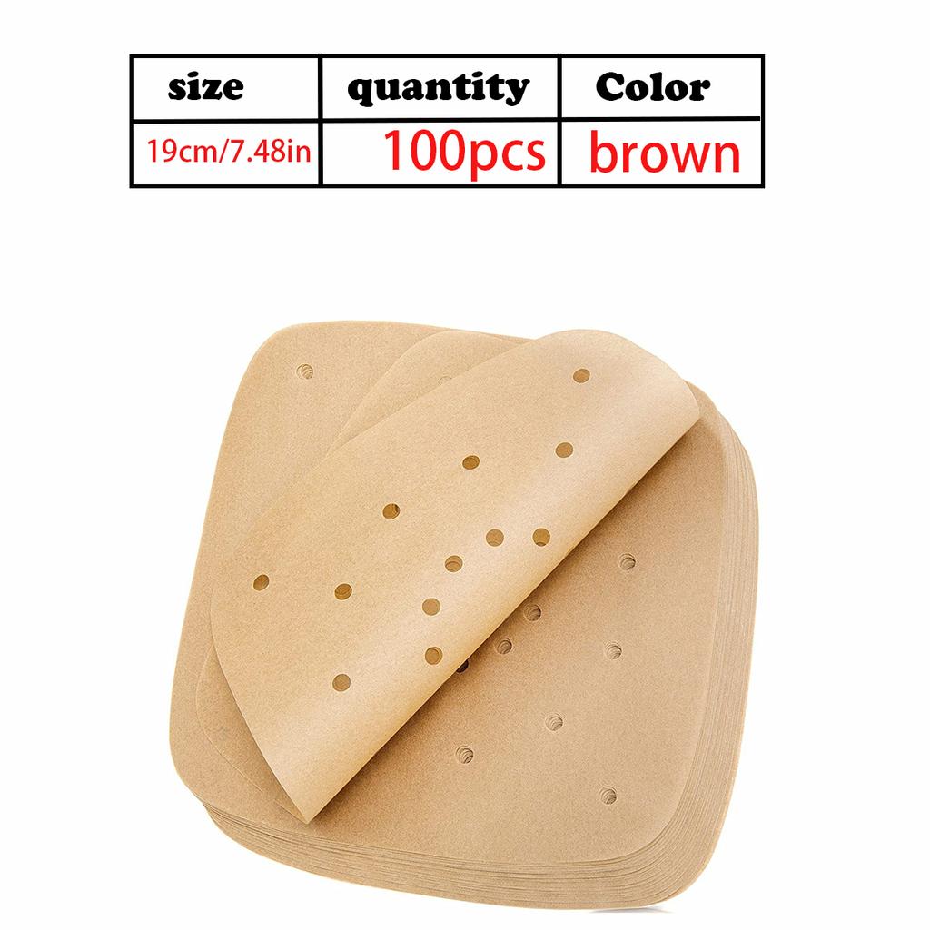 Air Fryer Parchment Disposable Liner Advanced Perforation, Suitable for Air Fryers, Streamers,pans, Not Burned, Easy To Clean