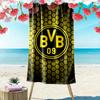 Vibrant BVB Fan Art beach towel Beach towel for vacation photos Outdoor camping Outdoor pool towel Absorbent bath towel swim