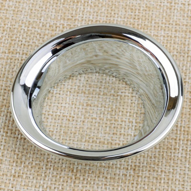 2pcs/Set Silver Front Fog Light Lamp Ring Cover Trim Plastic Fit for Toyota Harrier Venza