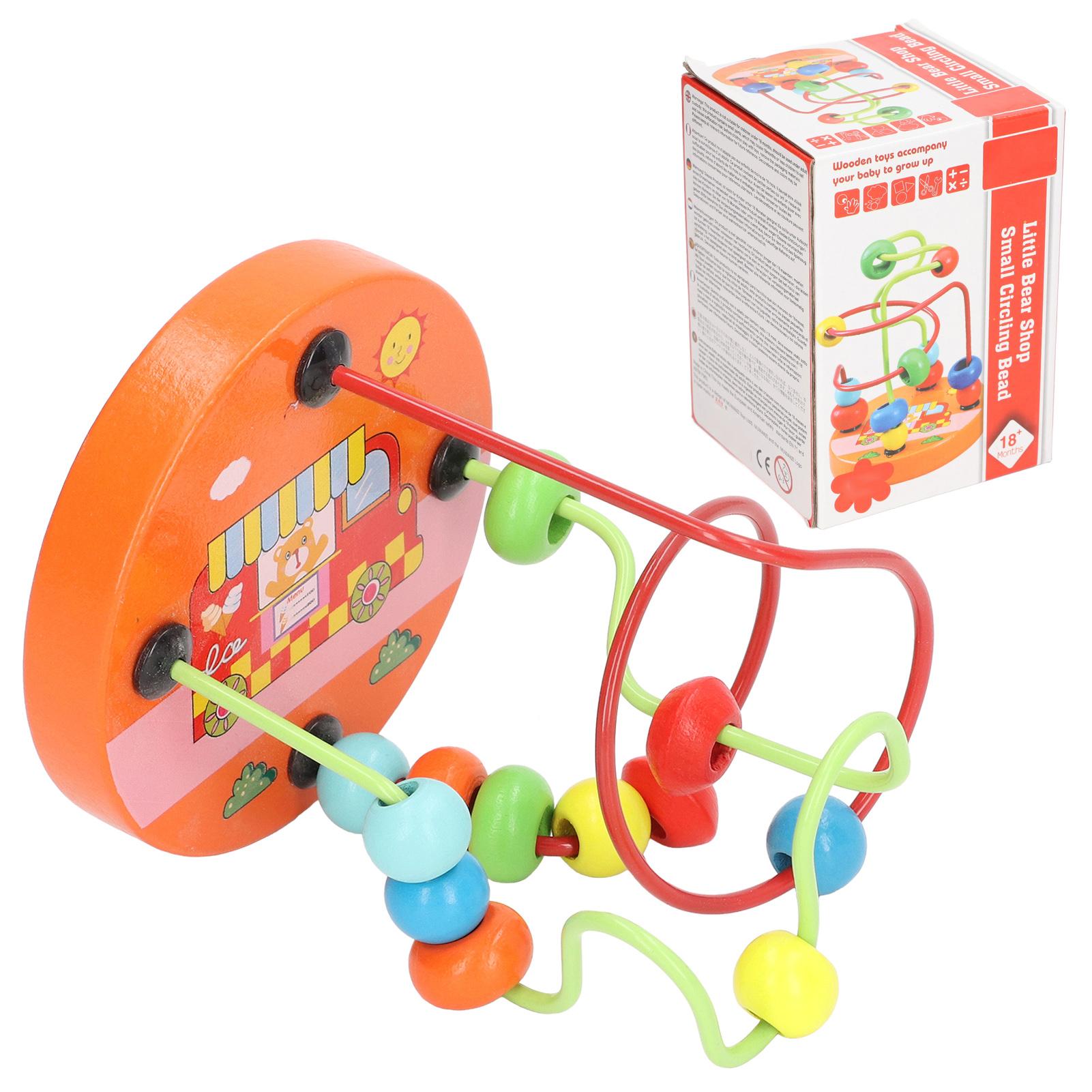 

Лабиринт из бисера, тренировка координации, милый вид, детские американские горки, изящная резьба, деревянный лабиринт из бисера