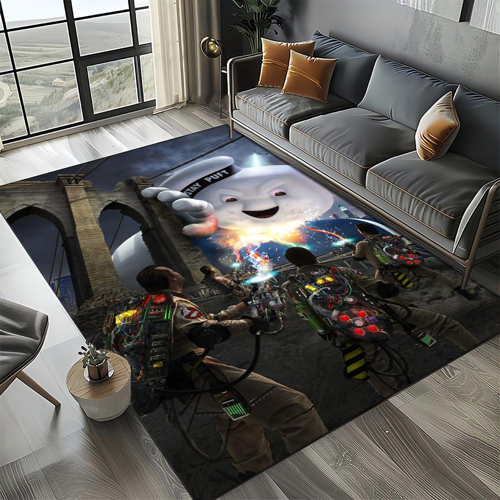 3D G-Ghostbusters 27 Style New Horror Movie Cartoon Carpet Rug for Living Room Bedroom Home Sofa Decoration,Non-slip Floor Mat
