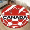 Canada Men's National Soccer Team Round Area Rug,Carpet Rug for Living Room Bedroom Sofa Playroom Decor,Non-slip Floor Mat