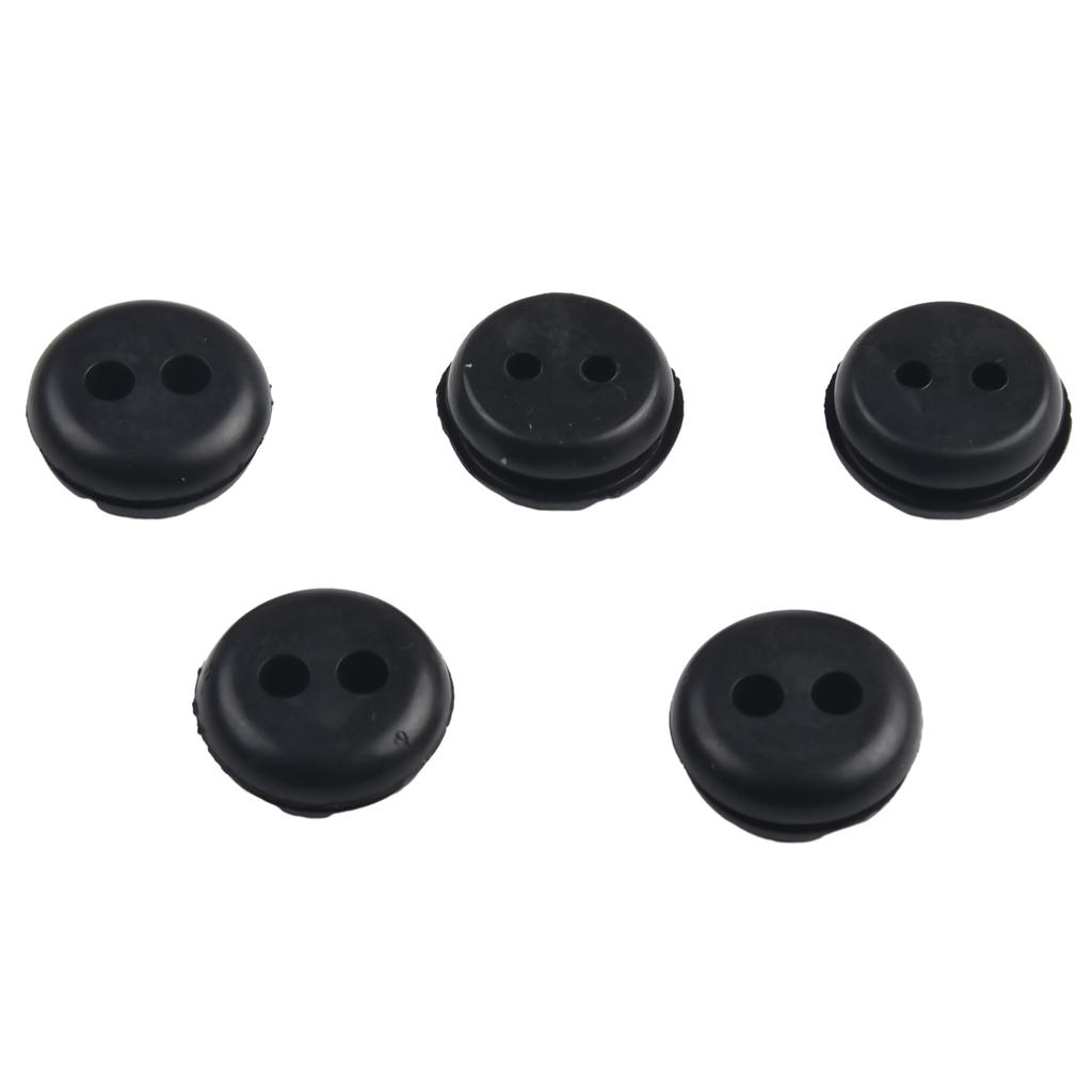 2 Hole Rubber Fuel Gas Tank Line Grommet Replacement For Trimmer Lawn Mower