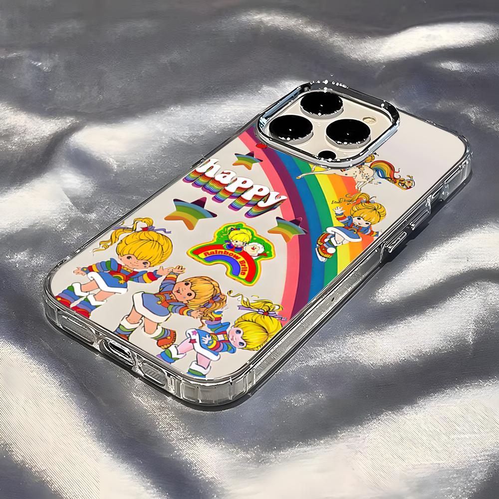 Cute Rainbow B-BriteS Phone Case For IPhone 17 Pro Max 16 15 14 Pro Max IPhone 13 Pro Max 11 Plus Transparent Cover