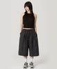 PEACE MAKER Pce Side Double Pleated Wide Bermuda Sweat Shorts (Leopard Print)