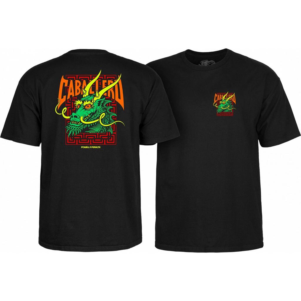 Powell Peralta Skateboard Shirt Cab Street Dragon Black Mens