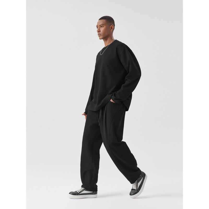 Bodydream Basic Comfortable Simple Style Round Neck Long Sleeve T-Shirt Men's American Style Loose Top Solid Color Base Shirt