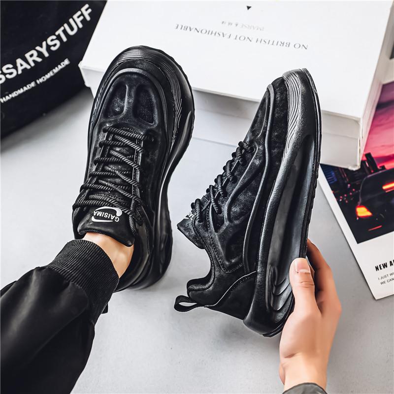 New Fashion Men 's Four Seasons Comfortable Thick Sole Shoes Students BoysTrending Soft Sole Breathable Casual Running Sneakers