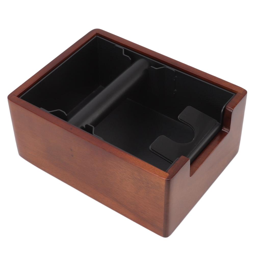 Coffee Knock Box Integrated Wood ABS Iron with Handle Holder Coffee Grounds Bucket for Home Cafe