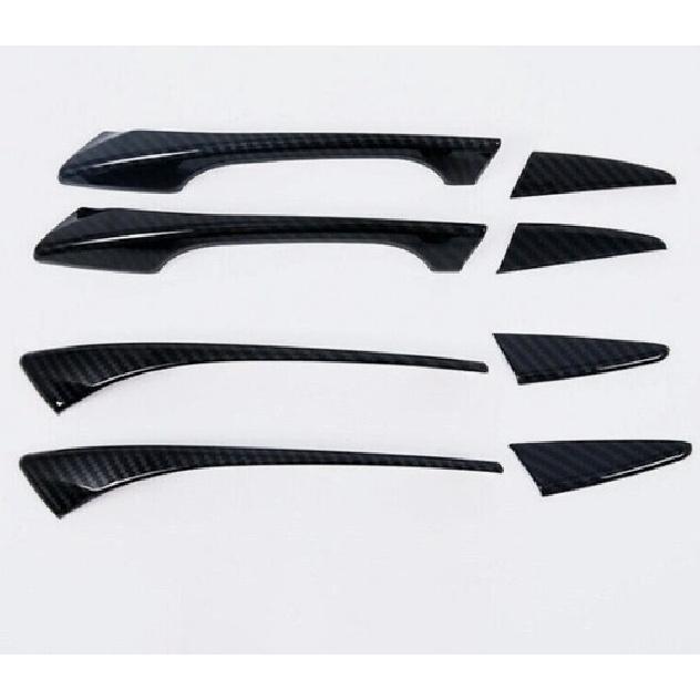 8Pcs For Acura TLX 2015- Carbon Fiber Side Exterior Door Handle Bowl Trim