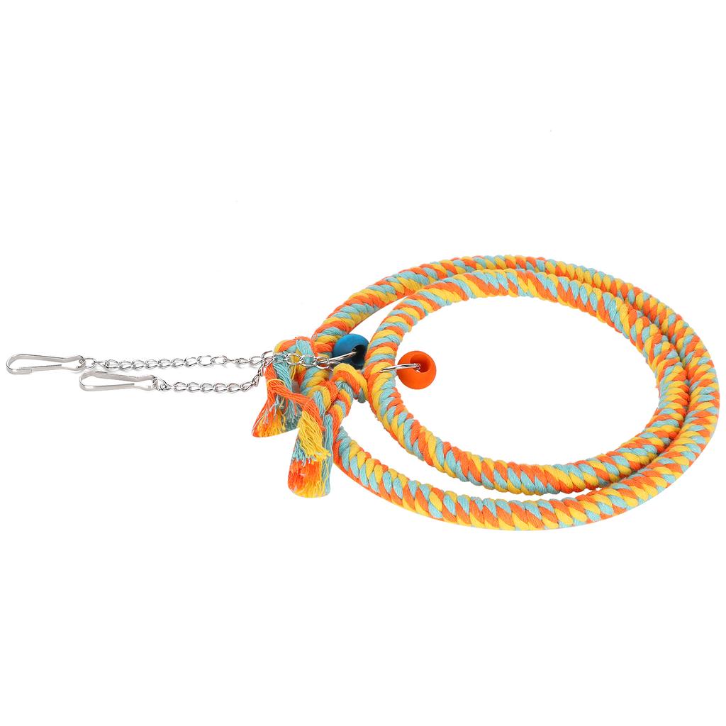 Vogel Schaukelspielzeug Baumwolle Rundes Hängeseil Spielzeug Vogelkäfig Ständer Haustier Zubehör(OrangeGrün )