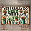 HomePlantProDecor Rustic Wood Sign with Plant Illustrations for Garden Garage Decor