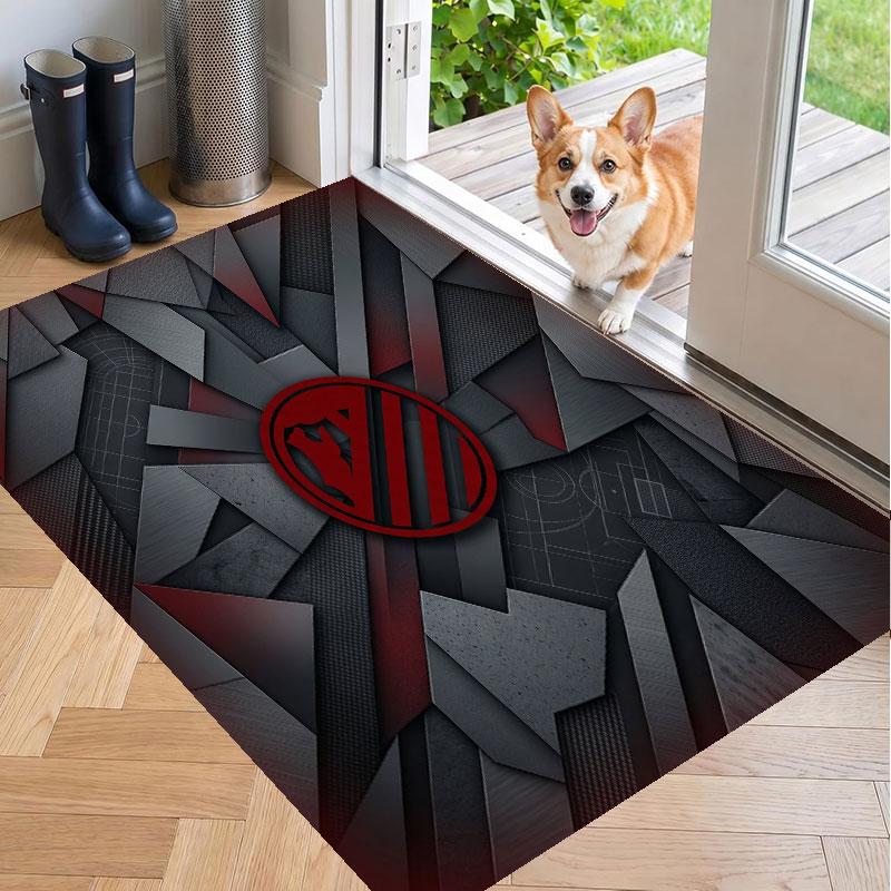 Soft Floor Carpet Atletico Madrid Pattern Area Rug Decorative Mat For Home Room Decoration