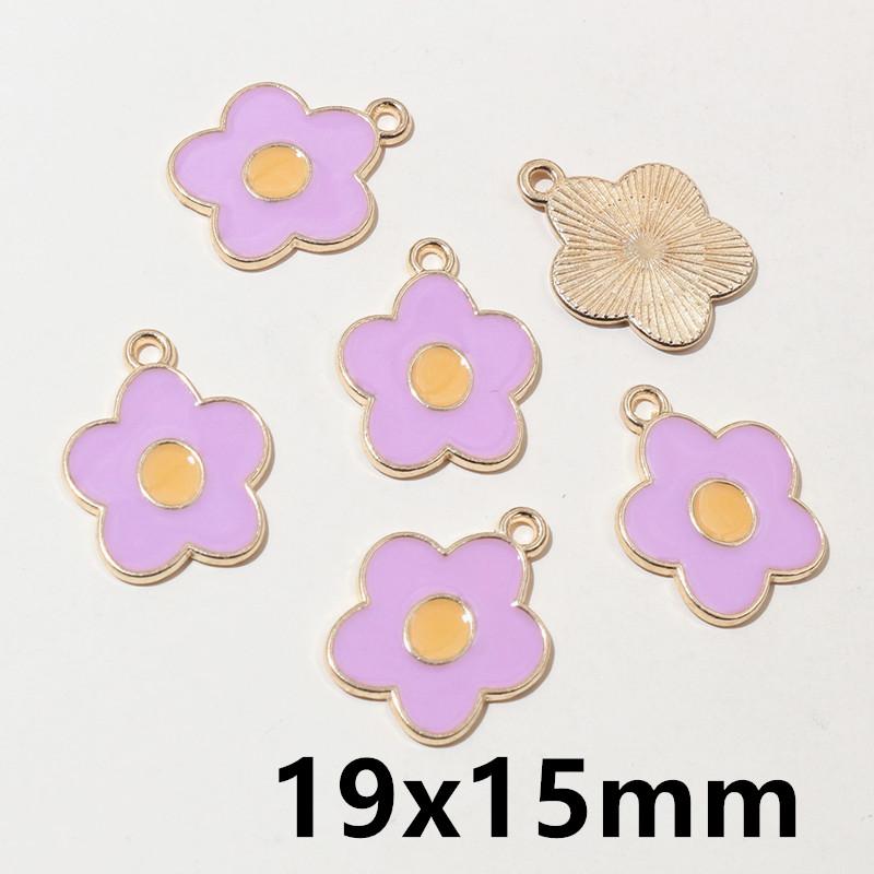 20pcs Enamel Charms Pendants Butterfly Flower Bow Mushroom Shape DIY Jewelry Making Accessories for Earrings Necklace Bracelets