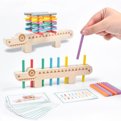 Montessori dla dzieci Sensoryczne Drewniane Gry Dopasowywanie Kolorów Układanka Zestaw Edukacyjny Trening Motoryki Małej Matematyka STEAM Zabawki Edukacyjne