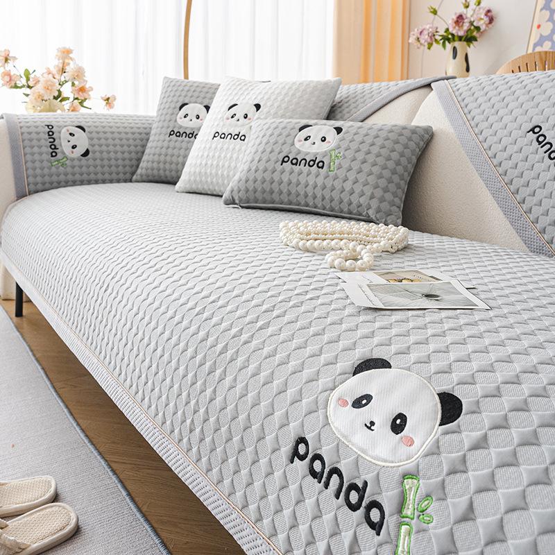 Ice Silk Sofa Cover Summer Universal Non-slip Sofa Mat Cool Feeling Mat Cushion Sofa Towel Couch Slipcovers for Living Room Home