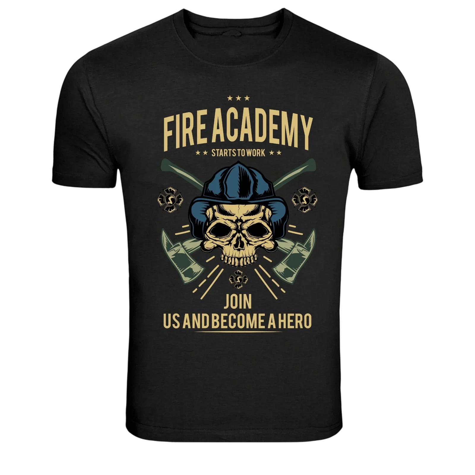 Fire Academy Join Us Become A Hero Firefighter T-Shirt XL
