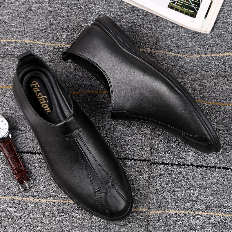 Summer Men Office Formal Shoes Slip On Loafers White Moccasins Male Wedding New Vintage Genuine Leather Luxe Mens Slip On Shoes