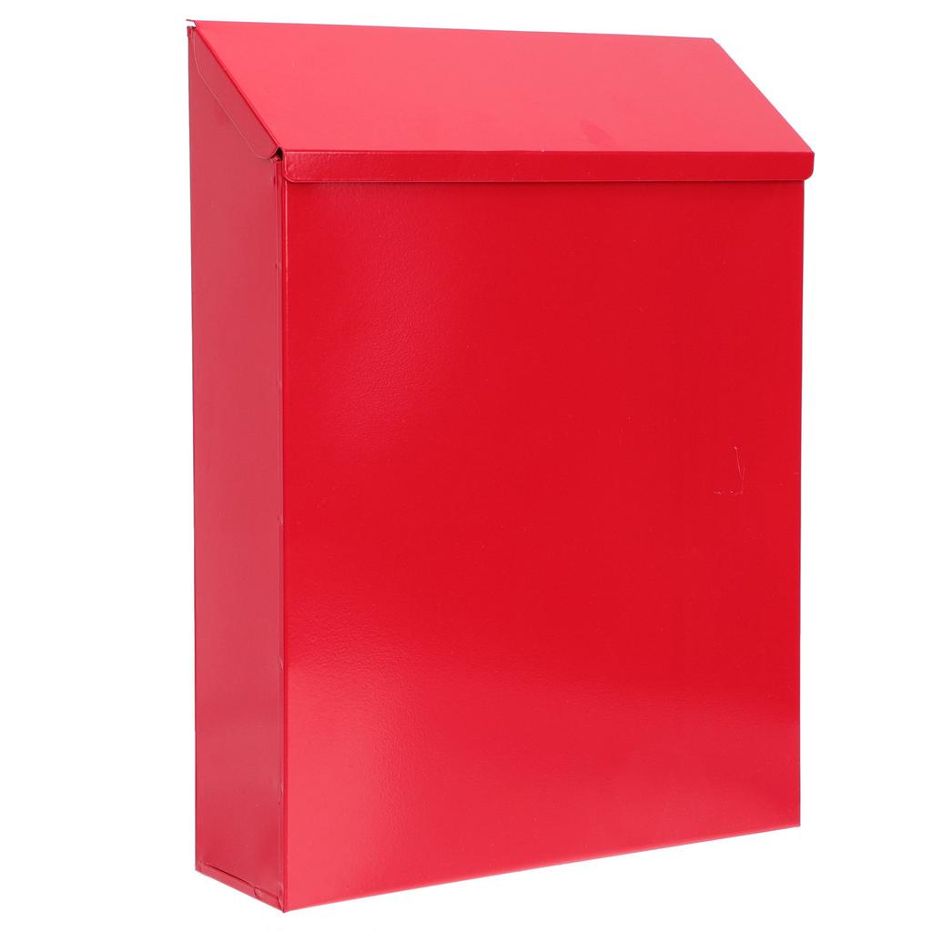 Lockable Wall-Mounted European Iron Mailbox Waterproof Fade-Resistant Letter Box for Residential Yard Garden Decor