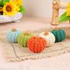 New Knitted Pumpkin Decorative Ornaments Diy Hand-woven Colorful Pumpkin Party Layout Props