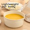 DONNOR Ceramic Nonstick Sauce Pan with Lid 2QT Milk Pot Compatible with All Stovetops 1-3 Use PFAS / PFOA Free,white