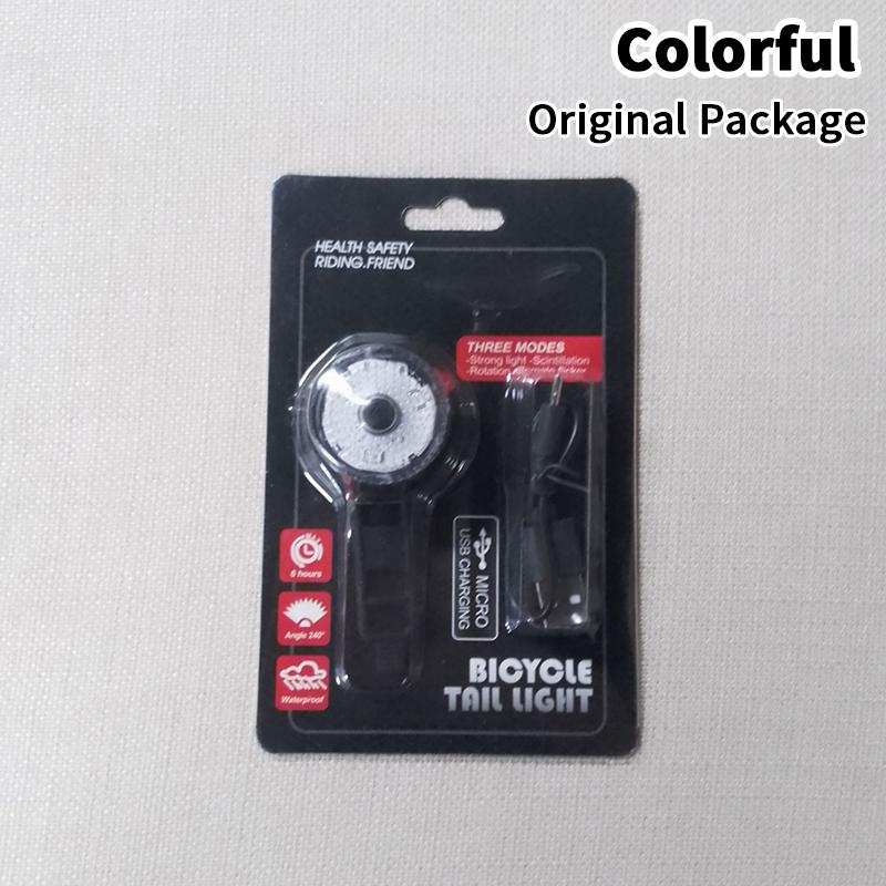 

Bike Rear Light Led Usb Rechargeable Bike Tail Light Bike Safety Warning Light Alarm Rear Lamp Waterproof Tail Cycling Light multicolor