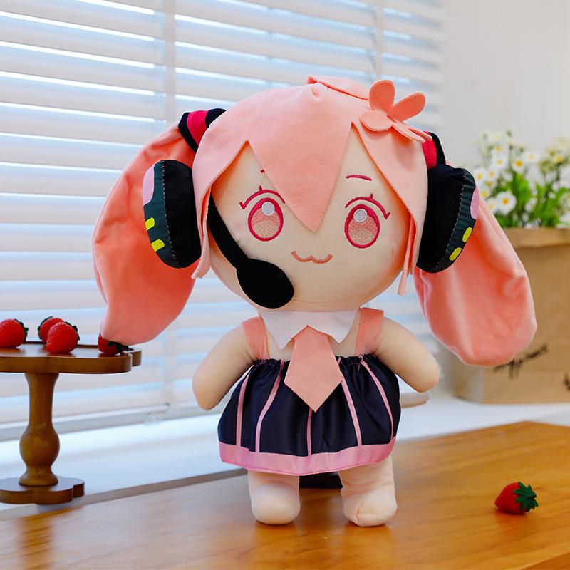 

Кукла Хатсунэ Мику двухмерная девушка плюшевая игрушка зеркальный звук даже кукла аниме периферийная кукла 30cm【0.4kg】