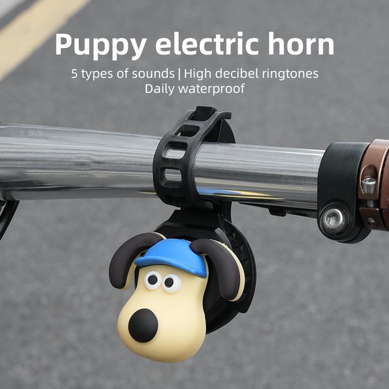 Cartoon Puppy Funny Bicycle Electric Horn Volume Adjustment 5 Kinds Rechargeable 110DB Bike Electric Bell ELECTRIC HORN