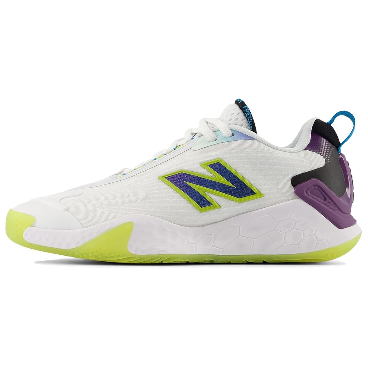 

New Balance NB Fresh Foam X CT Rally Unity Of Sport Амортизирующие Износостойкие Теннисные Кроссовки с Низким Верхом Женские Белые Фиолетовые 37.5