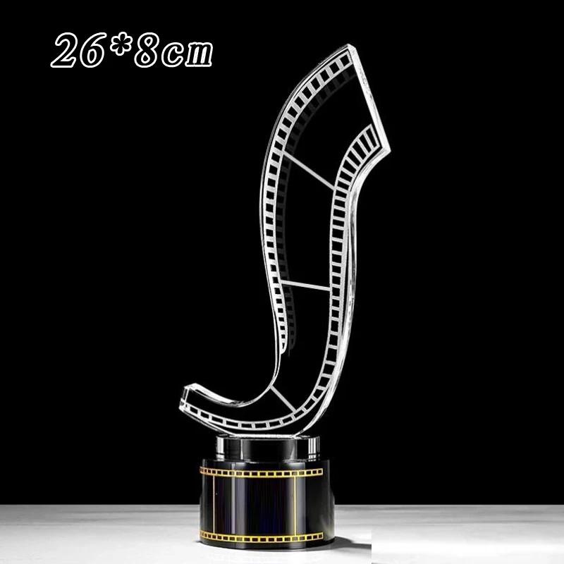 Customized Crystal Trophy for Film Television Photography Short Video Competition Excellent Employee, Home Decoration Medal, 1Pc