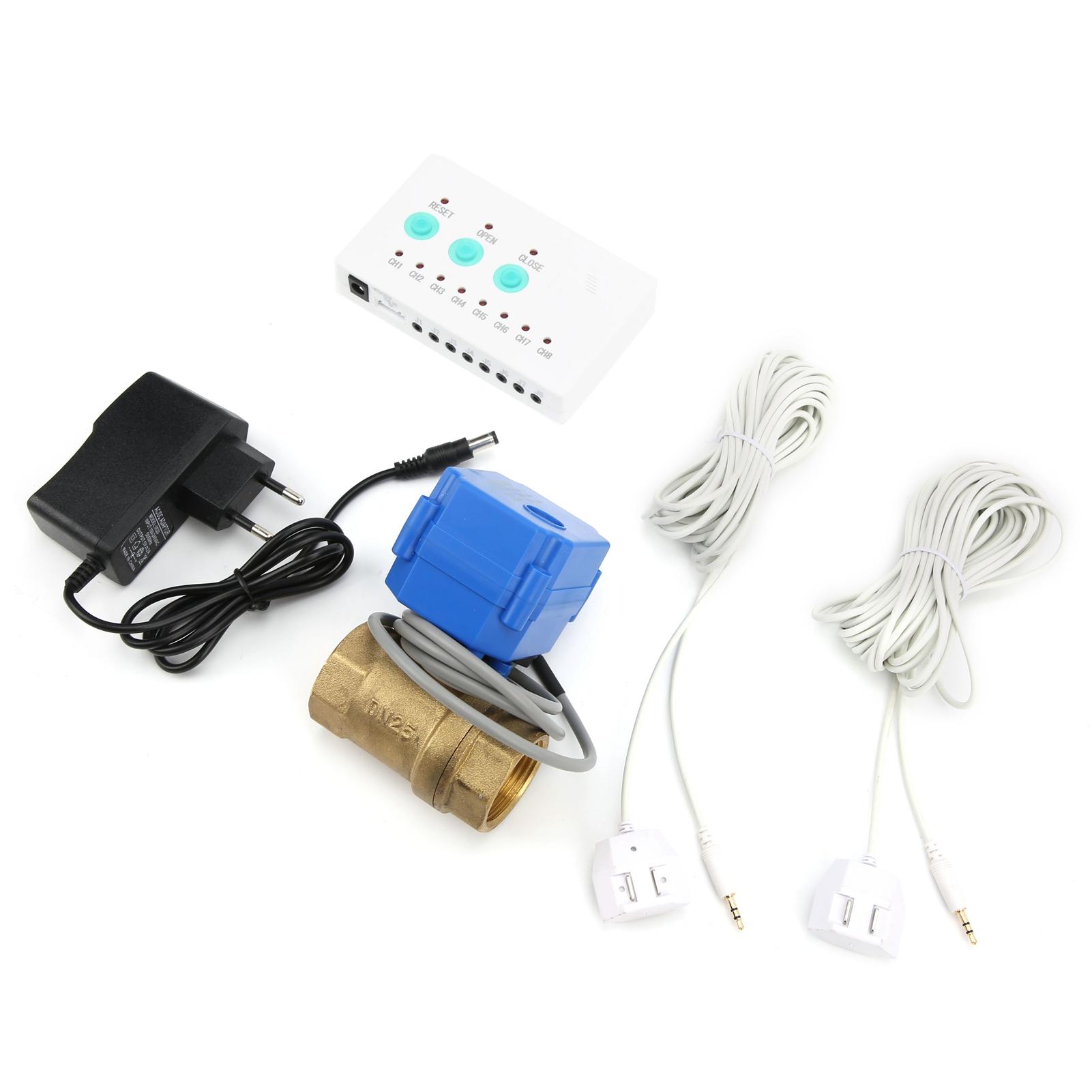 

Water Leaking Sensor Audible Overflow Protection Detector with DN25 Shutoff Valve