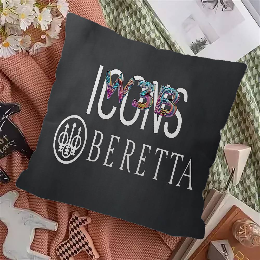 Gun B-Beretta logo Personalized Pillow Dust Cover Bedroom Kids Party Decoration Pillowcase Birthday Children Gift