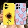 Case For Xiaomi Redmi Note 12 4G Note12 Pro Global Cute Sunflower Candy Color Soft Silicone Cover For Redmi Note 12 Pro 12Pro 5G