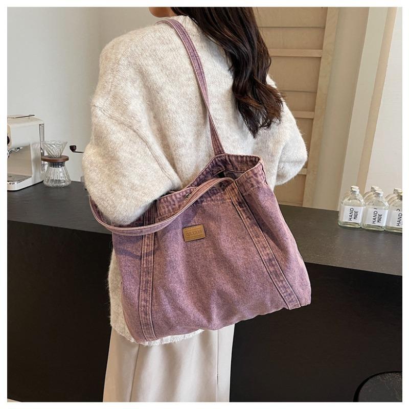 Customized Vintage Denim Bag for Women 2025 New Small Retro Shoulder Bag Casual Tote Bag
