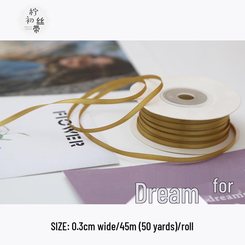 3mm Premium Double-Sided Satin Polyester Ribbon for Wedding Bows and Gift Packaging