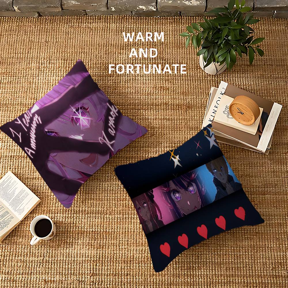 Anime O-Oshi N-No Ko Kissen Anime Kissen Sofa Bett Kopfkissenbezug Kissenbezug 45x45 cm Mode