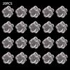 20 pcs/set of three transparent plastic jewelry bead storage boxes, small bottom container cans, cosmetics and nail art stora