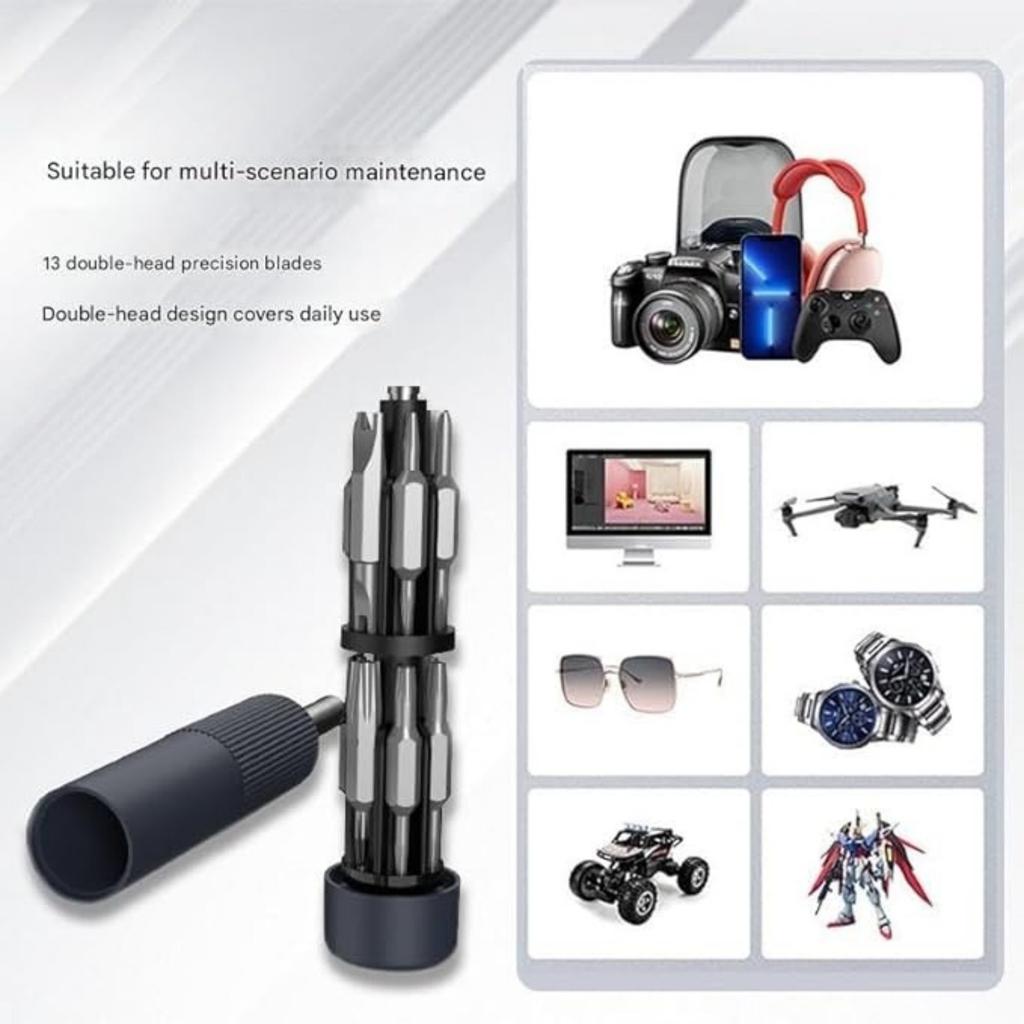 27-in-1 Precision Screwdriver Tool Set – Includes magnetic screwdriver, 26 double-head screwdrivers, non- handle, suitable for mobile phones, computer